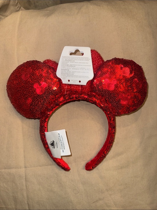 Minnie Mouse Red Sequined Ears Headband for Adults main image 4